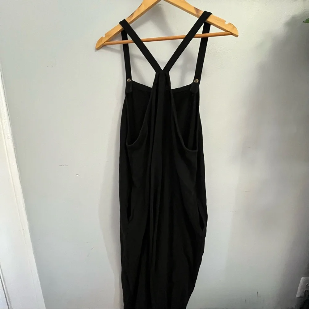Black Organic Cotton Overalls Jumpsuit Large - Picture 10 of 10
